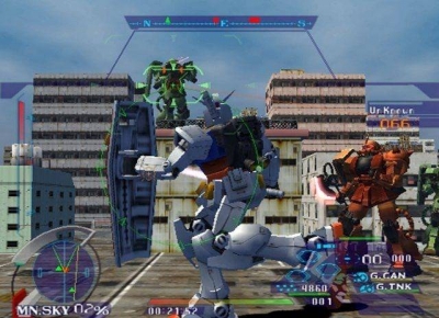 Screen ze hry Mobile Suit Gundam: Journey to Jaburo