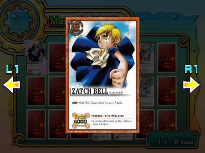 Screen ze hry Zatch Bell!: Mamodo Battles