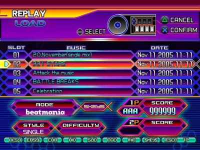 Screen ze hry Beatmania