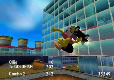 Screen ze hry Simpsons Skateboarding, The