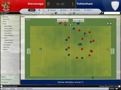 Screen ze hry Football Manager 2008