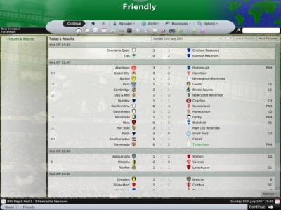 Screen ze hry Football Manager 2008