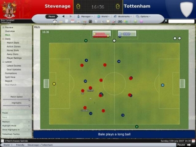 Screen ze hry Football Manager 2008