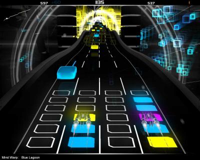 Screen ze hry AudioSurf