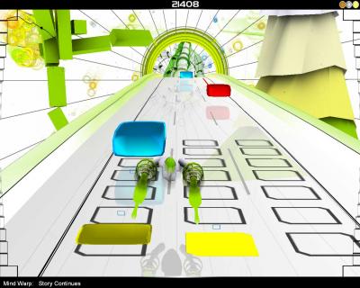 Screen ze hry AudioSurf