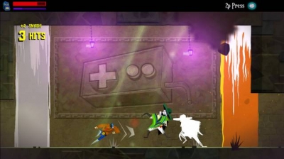 Screen ze hry Guacamelee!