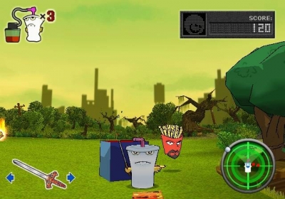 Screen ze hry Aqua Teen Hunger Force: Zombie Ninja Pro-Am