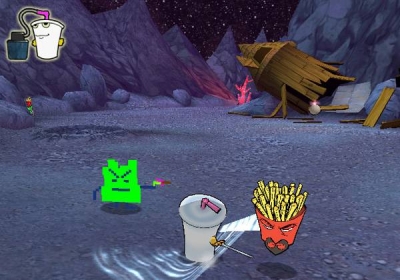 Screen ze hry Aqua Teen Hunger Force: Zombie Ninja Pro-Am