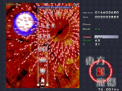 Screen ze hry Touhou 06 - Embodiment of Scarlet Devil