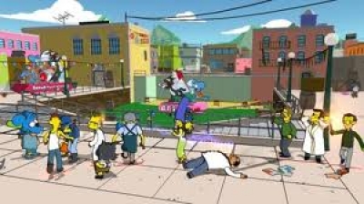 Screen ze hry The Simpsons Wrestling