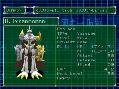 Screen ze hry Digimon World 2