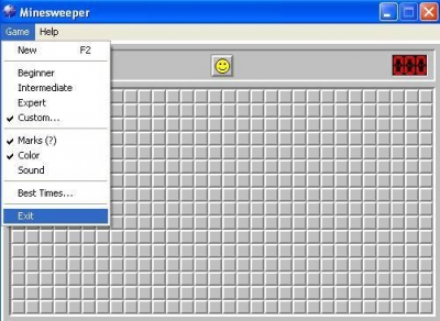 Screen ze hry Minesweeper