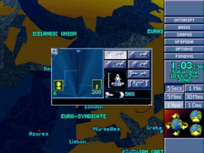 Screen ze hry X-COM: Terror from the Deep