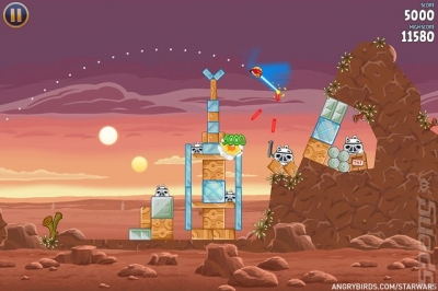 Screen ze hry Angry Birds Star Wars