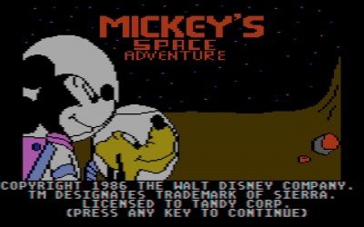 Screen ze hry Mickeys Space Adventure