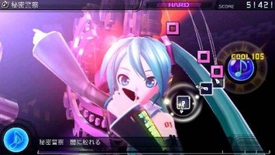 Screen ze hry Hatsune Miku: Project DIVA F