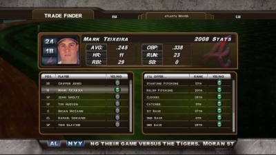 Screen ze hry Major League Baseball 2K8