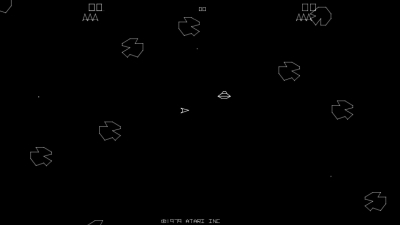 Screen ze hry Asteroids