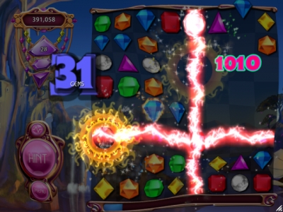 Screen ze hry Bejeweled 3