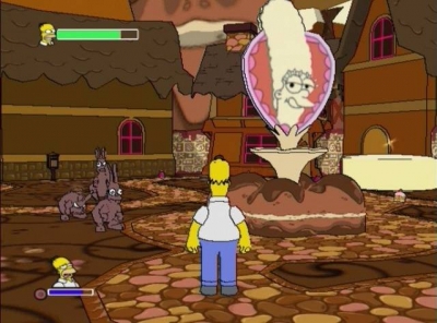 Screen ze hry Simpsons Game, The