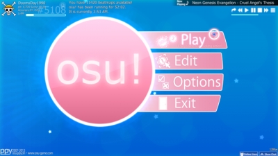 Screen ze hry Osu!