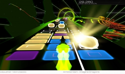 Screen ze hry AudioSurf 2