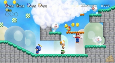 Screen ze hry New Super Mario Bros. Wii