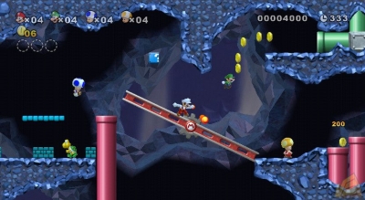 Screen ze hry New Super Mario Bros. Wii