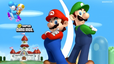 Artwork ke he New Super Mario Bros. Wii