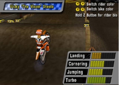 Screen ze hry Excitebike 64