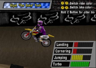 Screen ze hry Excitebike 64