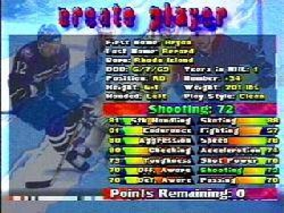 Screen ze hry NHL Breakaway 98