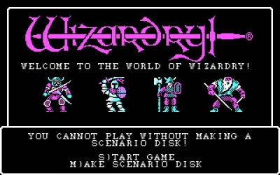 Screen ze hry Wizardry: Proving Grounds of the Mad Overlord