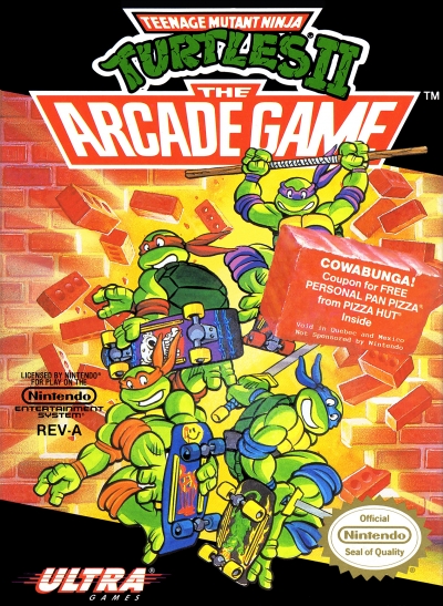 Obal hry Teenage Mutant Ninja Turtles II: The Arcade Game