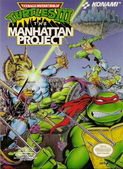 Obal hry Teenage Mutant Ninja Turtles III: The Manhattan Project