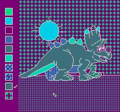 Artwork ke he Color a Dinosaur