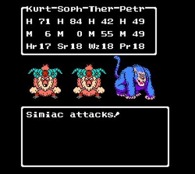 Screen ze hry Dragon Warrior III