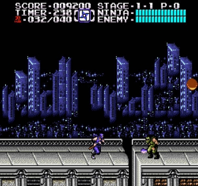 Screen ze hry Ninja Gaiden Trilogy