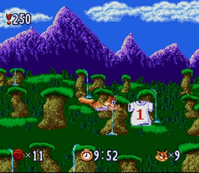 Screen ze hry Bubsy in: Claws Encounters of the Furred Kind