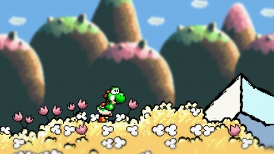 Artwork ke he Super Mario Advance 3 - Yoshis Island