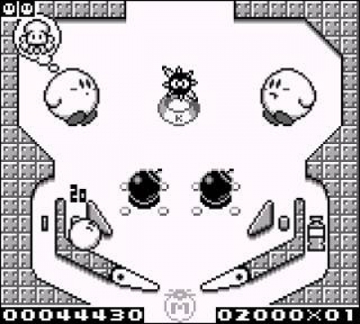 Screen ze hry Kirbys Pinball Land