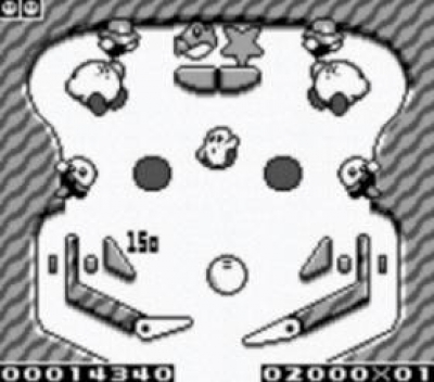 Screen ze hry Kirbys Pinball Land