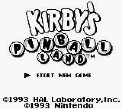 Screen ze hry Kirbys Pinball Land