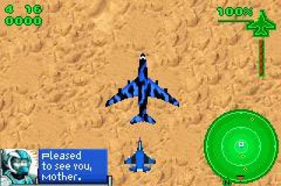 Screen ze hry Ace Combat Advance