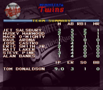 Screen ze hry Ken Griffey Jr.s Winning Run