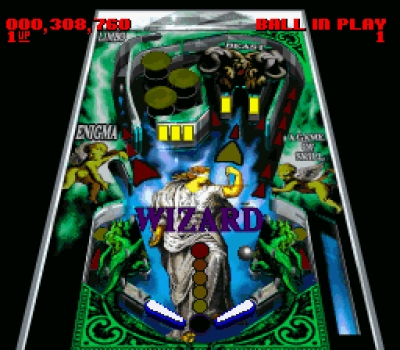 Screen ze hry Super Pinball: Behind the Mask