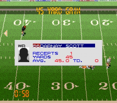 Screen ze hry Tecmo Super Bowl III: Final Edition