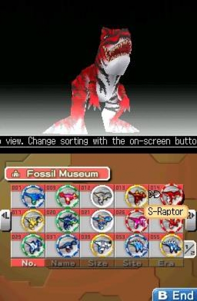 Screen ze hry Fossil Fighters