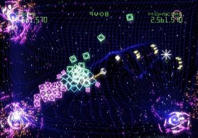 Screen ze hry Geometry Wars: Galaxies