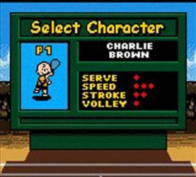 Screen ze hry Snoopy Tennis